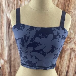 OFFLINE by Aerie Real Me Recharge Floral Sports Bra – Blue | Size L